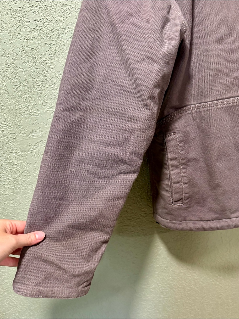 Carhartt Full Swing Hooded Work Jacket - Dusty Mauve size Small - Picture 3 of 7